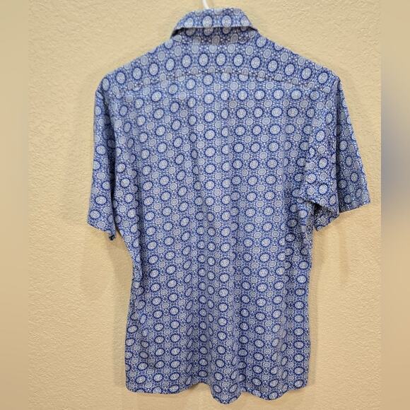 Vintage 70s 80s Arrow Scrambler Knit Men's Short Sleeve Buttondown Disco - Picture 5 of 10